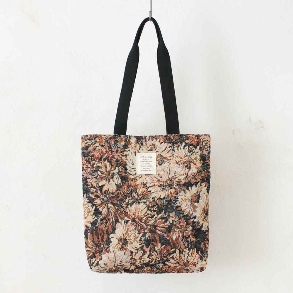 水彩フラワー/ブラック